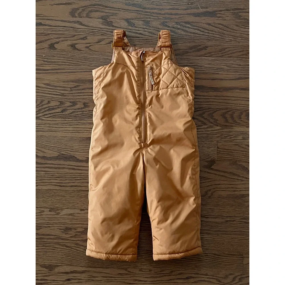 Old Navy Kids Snow Bibs Water Resistant Insulated Overalls Gold/Yellow 2T